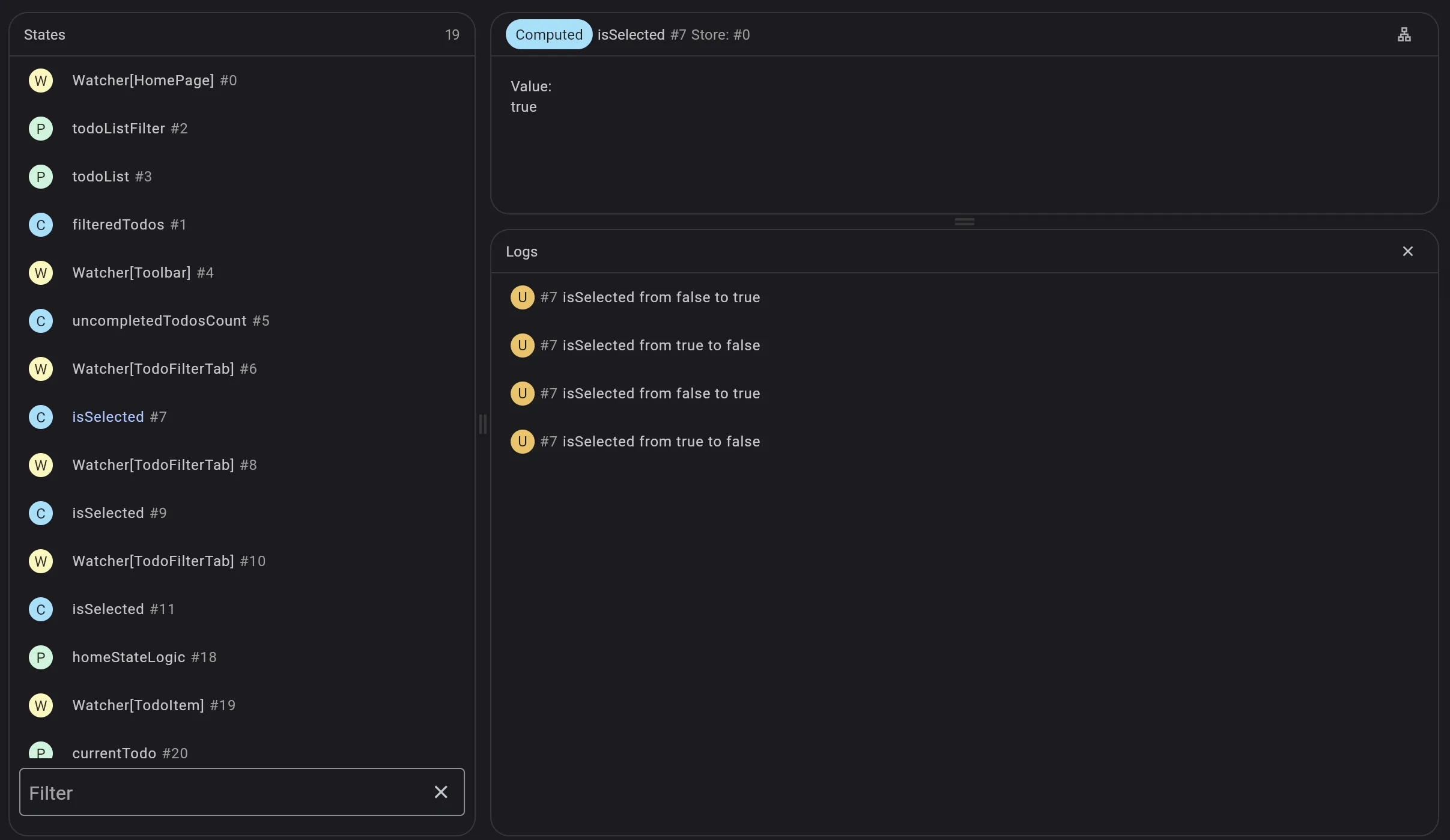 DevTools dashboard